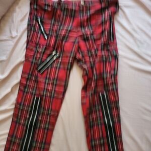 Vintage Tiger Of London Red Tartan Bondage Pants